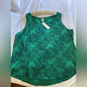 Chicos emerald green shell with blue accents. Worn a few times.
